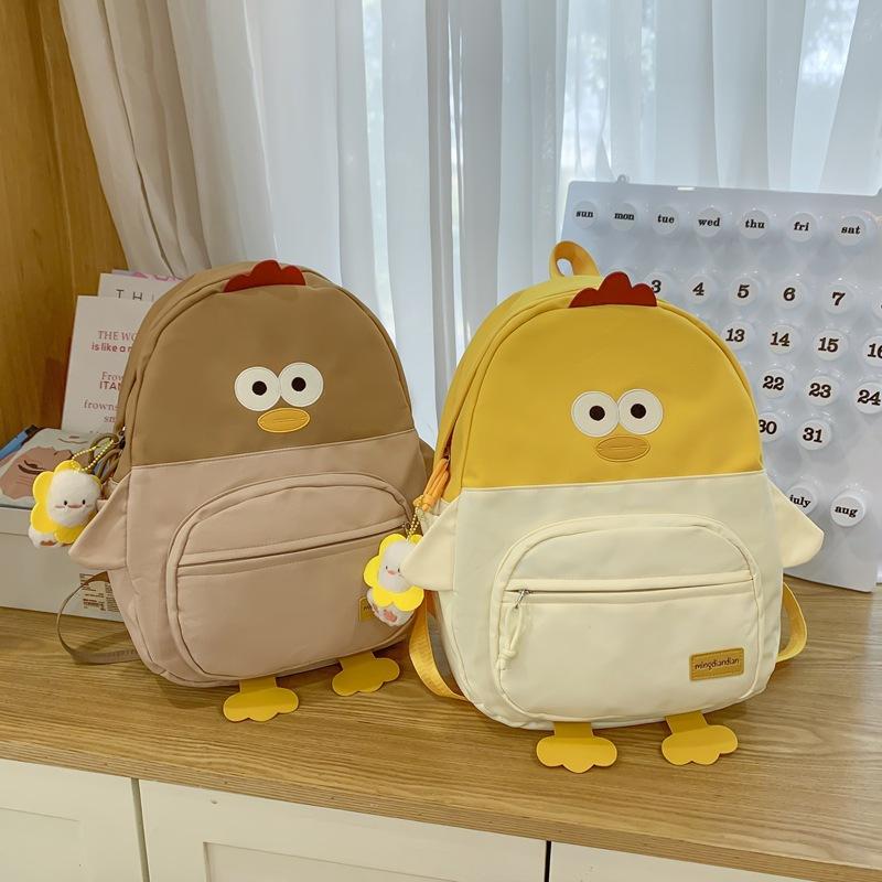 Schoolbag Japanese Cartoon Backpack Female Cute Soft Cute Chick Foreign Style Girl Schoolbag 1011 New College Student Backpack