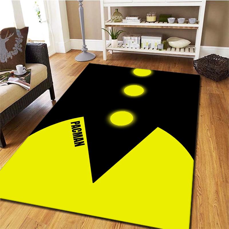Pac-Man Carpet Rug for Living Room Bedroom Home Sofa Decoration,Kids play Non-slip Floor Mat