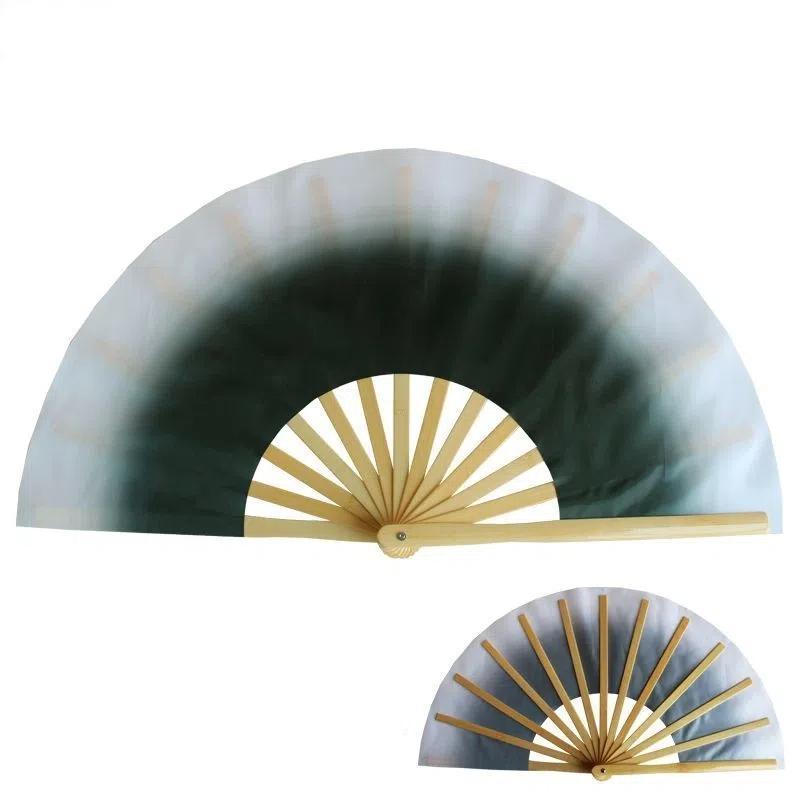 

Веер для танцев с градиентным цветом, бамбуковые спицы в древнем стиле, веер для тай-чи, веер для кунг-фу, элегантный веер для утренней зарядки, веер для выступлений по боевым искусствам