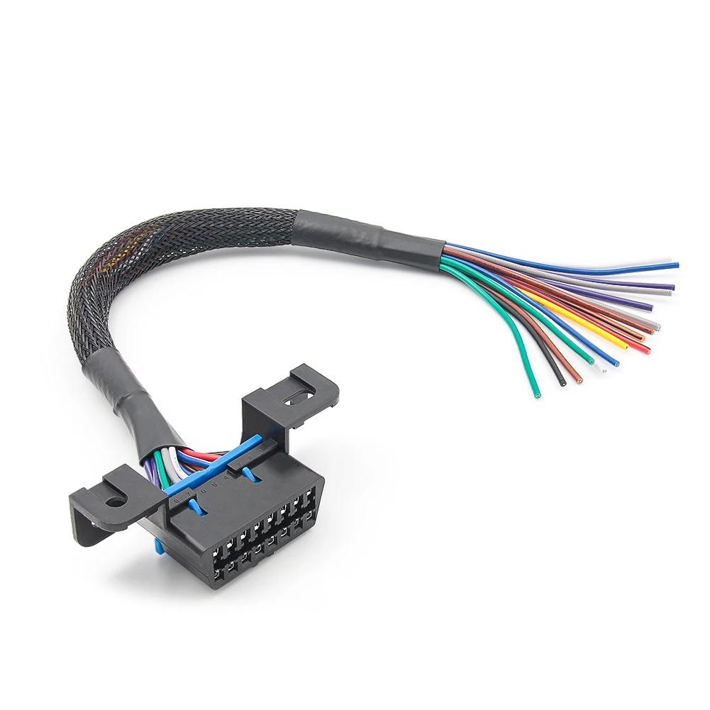 10/30cm DIY 16pin J1962 OBD2 Extension Cable Male Line To Female Automotive Car Diagnostic Auto Tool OBD 2 Connector