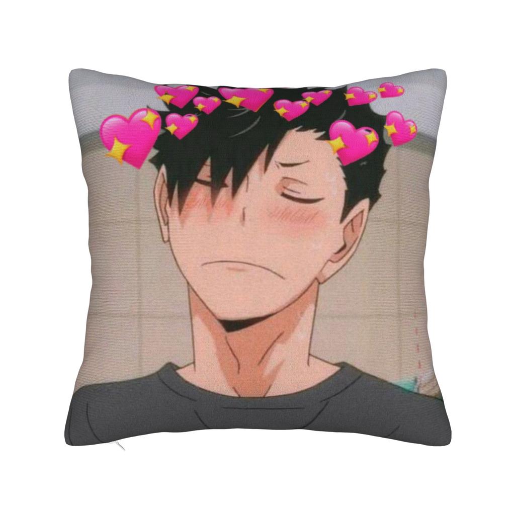 Haikyuu Square Pillow Case Polyester Cushions for Sofa Hinata Shoyo Vintage Cushion Covers