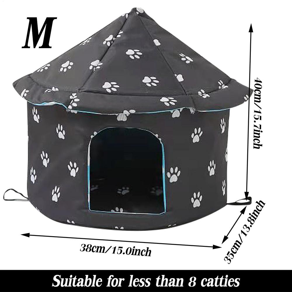 Cat House Dog Nest Waterproof Outdoor Winter Warm Pet Cave Insulated Outside Cat House Home Foldable and Washable Pet House