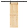 VidaXL Sliding Door and Hardware Kit 70x210 Cm Solid Pine 3332658