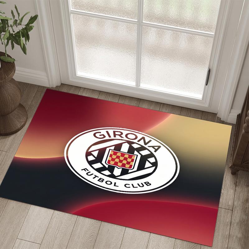 Girona FC Design Crystal Velvet Carpet Cozy Non?Slip Printed Rug For Bedroom Living Room Entrance