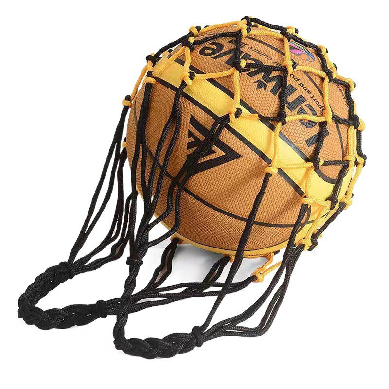 Basketbalový síťový vak z nylonu, úložný vak na jeden míč, přenosné vybavení pro venkovní sporty, fotbal, volejbal, taška
