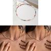 Minimalist Stainless Steel Geometric Pearl Necklace For Women Fashion Jewelry