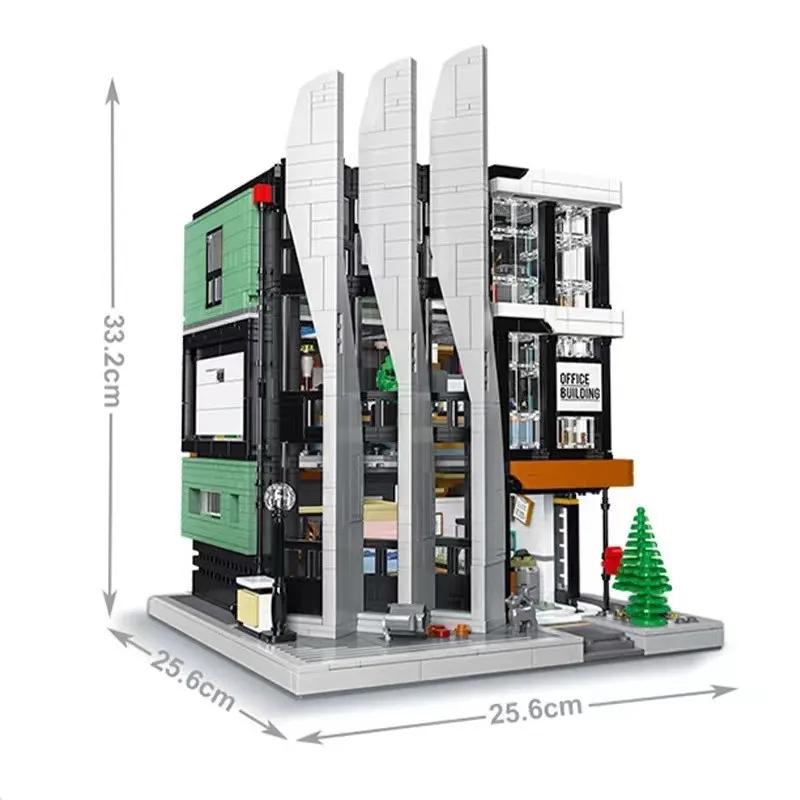 Non-Toxic 3828Pcs Office Building Moc Model Building Block Set Creative Street View Modular House Assembly Bricks Diy Toys Gifts For Kids