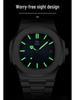 Men's Multifunctional Waterproof Quartz Watch with Steel Band and Luminous Display