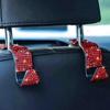 2pcs Artificial Diamond Car Hook, Car Hidden Car Storage Hook Creative Car Seat Hook Hanger Car Accessories For Women