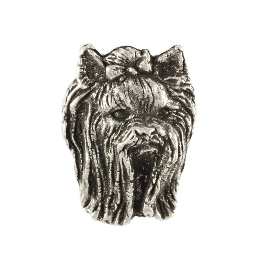 Yorkshire Terrier, Yorkie I  - Silver-plated Dog Brooch, Elegant Pin, Jacket Lapel Decoration by Art-Dog Brand