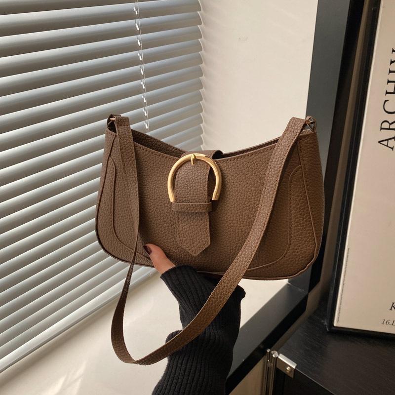 

Simple temperament autumn and winter new armpit bag women commute to work lychee pattern fashion personality versatile casual shoulder bag