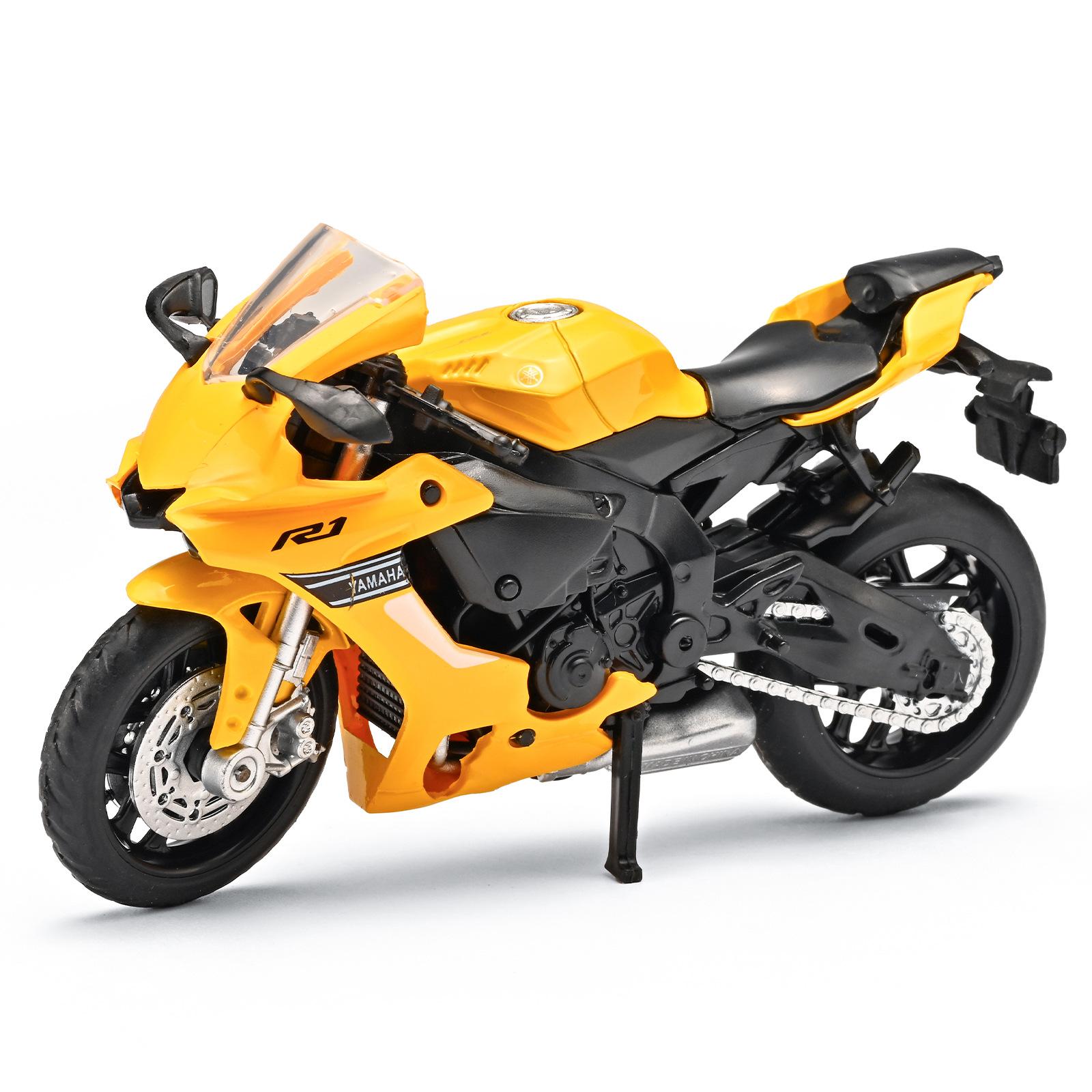 

1:18 Kawasaki Ninja H2R Suzuki YAMAHA литий автомобільний мотоциклетний модель, іграшка подарунок, статична лита модель мотоцикла жовтий