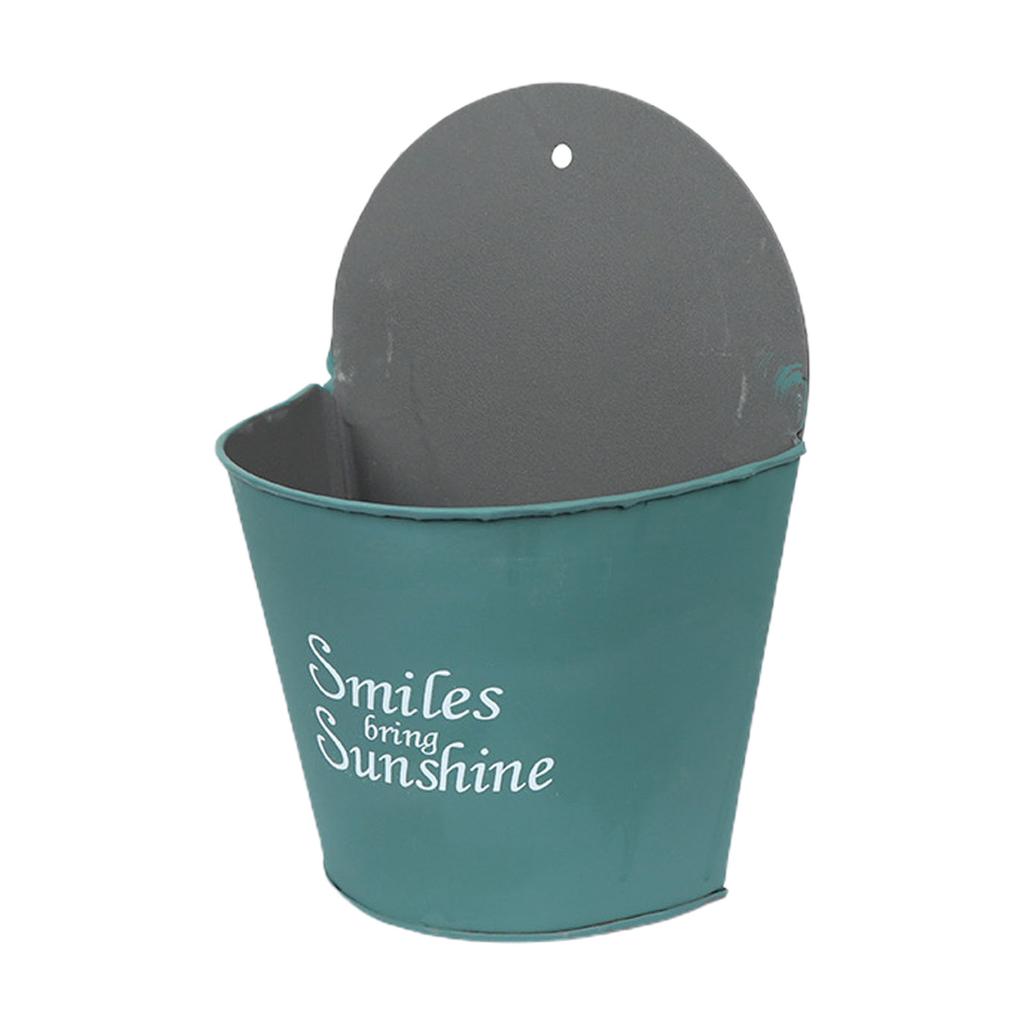 Ghiveci de fier montat pe perete, ghiveci de flori, jardineră creativă suspendată pe perete, ghiveci mic semicircular, decorațiune de perete pentru grădină