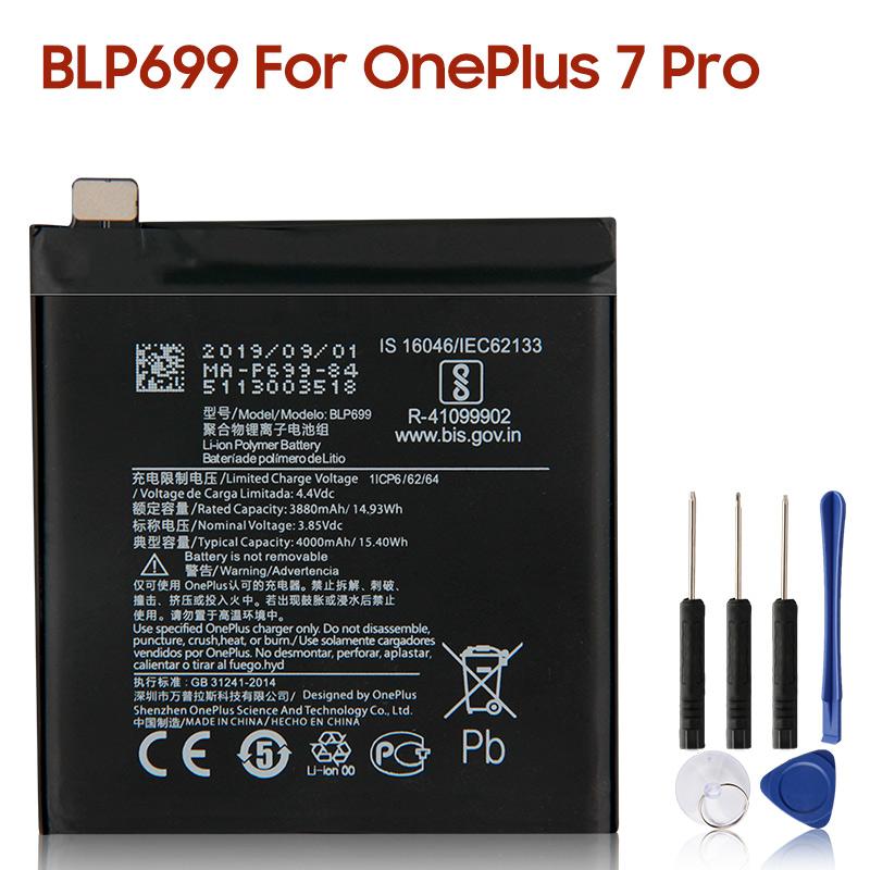 Rechargeable Lithium Battery For OnePlus 7 Pro One Plus 7 Pro BLP699 Phone Battery 4000mAh