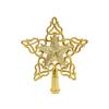 1Pcs Christmas Tree Topper Decoration Glitter Hollow Gold Star Xmas Tree Ornaments for Home Room Decor 2025 Xmas New Year Gift