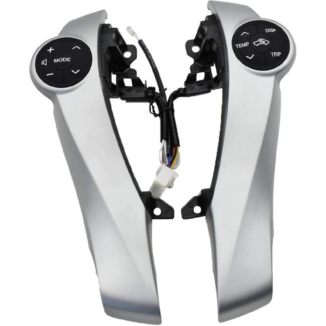 Steering Wheel Control Multi-Function Button Silver/Piano Black Steering Wheel Control Buttons/Fit for Prius/Prius C/Aqua Car-Styling Buttons Switch серебряный