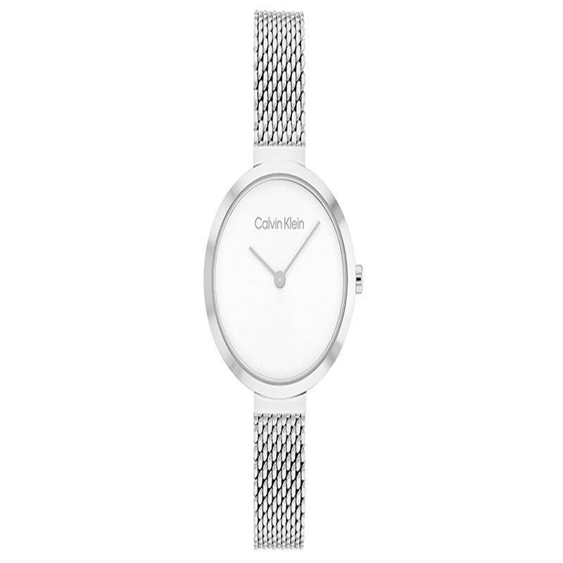 CALVIN KLEIN Eternal Series Watch Quartz Movement Stainless Steel Strap 28mm White Dial Women's Watch Simple Women's Watch 25200082