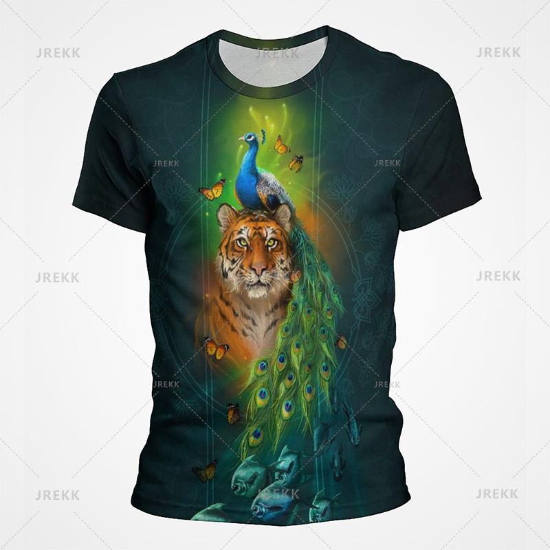 

Tiger Graphic T Shirt for Men 15 Styles 3D Print Tee Suitable for Casual Streetwear Beach Breathe Quick Drying Sport Essentials 6XL