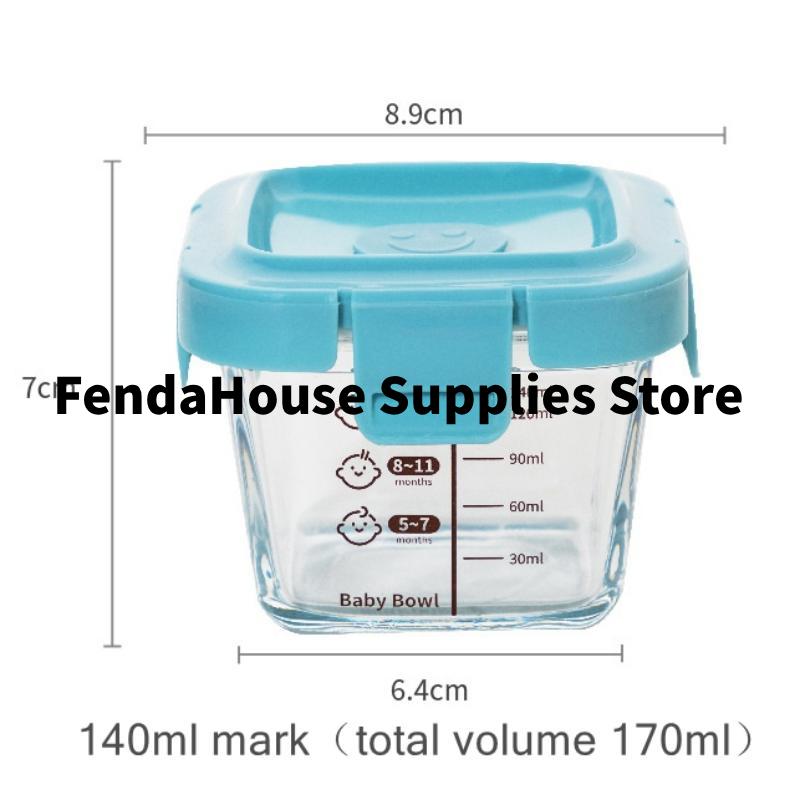 Spock 3 In1 Portable Baby Glass Food Container Box Storage Freezer And Heat-resistant Storage Box