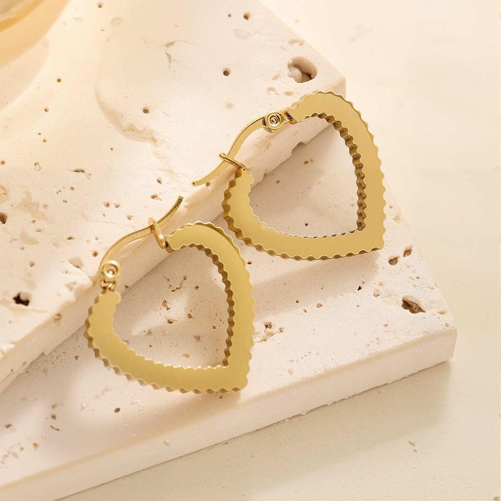 Raffinate Ear Cuff in Acciaio Titanio Oro 18k per Donna