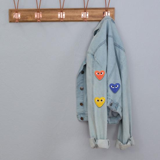 1 Set Stickerei-Patch Feine Verarbeitung Breite Verwendung Stoff Aufnäher Herzform DIY Aufkleber Applikation Kleidung Zubehör