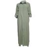 Women Summer Maxi Dress Loose Turn Down Collar Long Sleeves OL Cardigan Commute Daily Wear Pure Color Single Breasted Long Dress