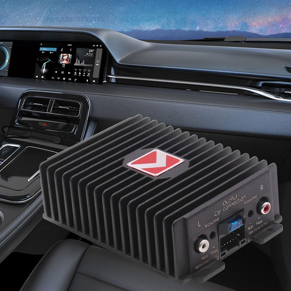 Android Navigasyon DSP Amplifikatör Kutusu, Araba Stereo Ses 4 x 80W Yüksek Güçlü Ses Yükseltme DSP Amplifikatör Kutusu, Alüminyum Kabuk