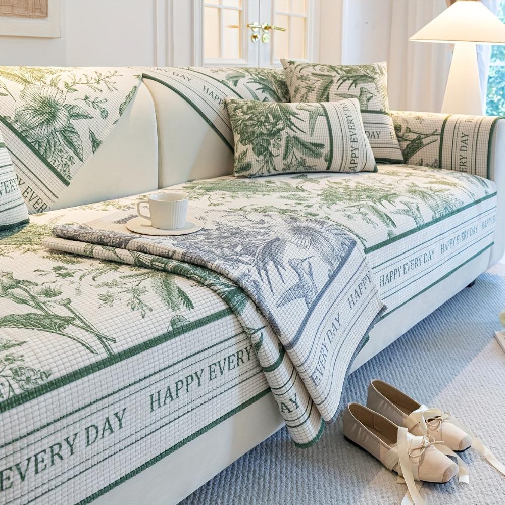 Jacquard Retro Sofa Slipcover, Non-slip Sofa Cover, Couch Cover Four Seasons Universal Furniture Protector for Bedroom Office Living Room Home Decor