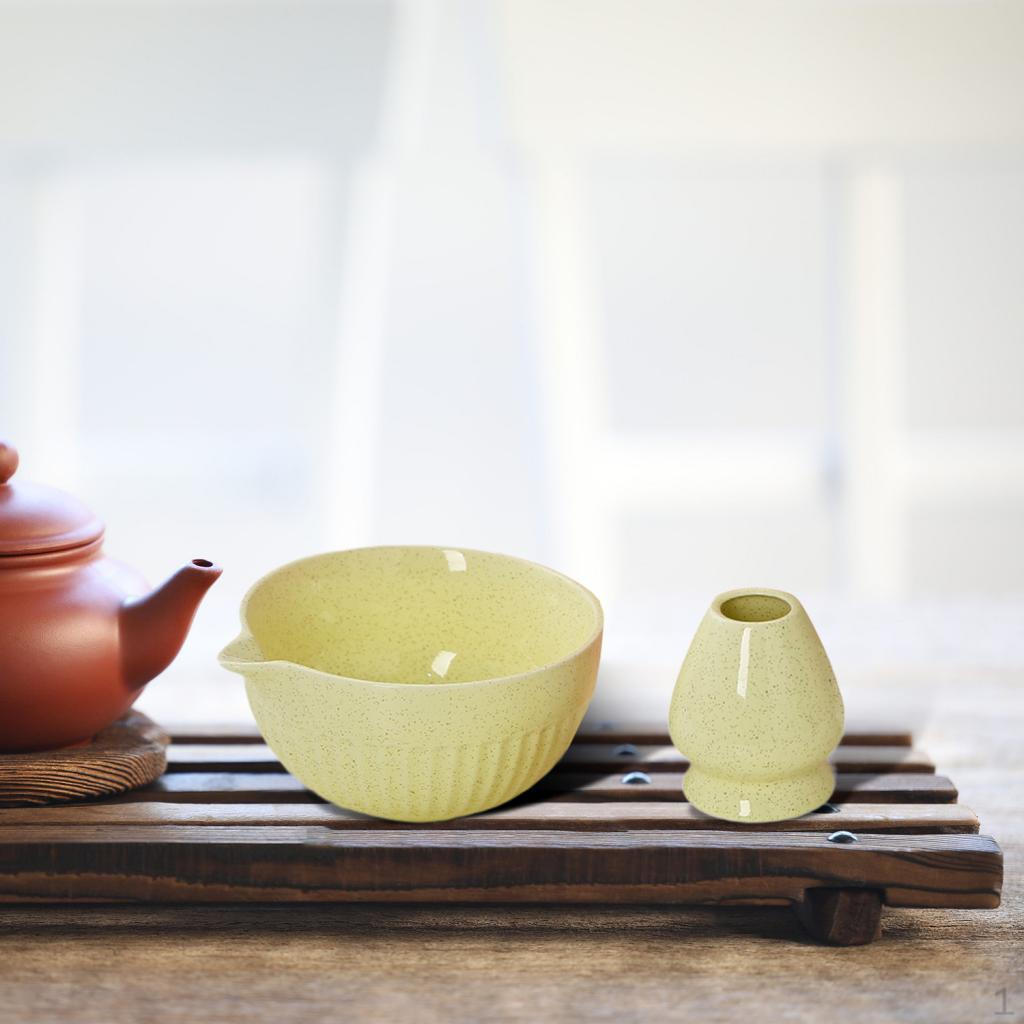 

Керамическая чаша для матча, венчик для чая и держатель для церемоний, смешивание салатов и каш