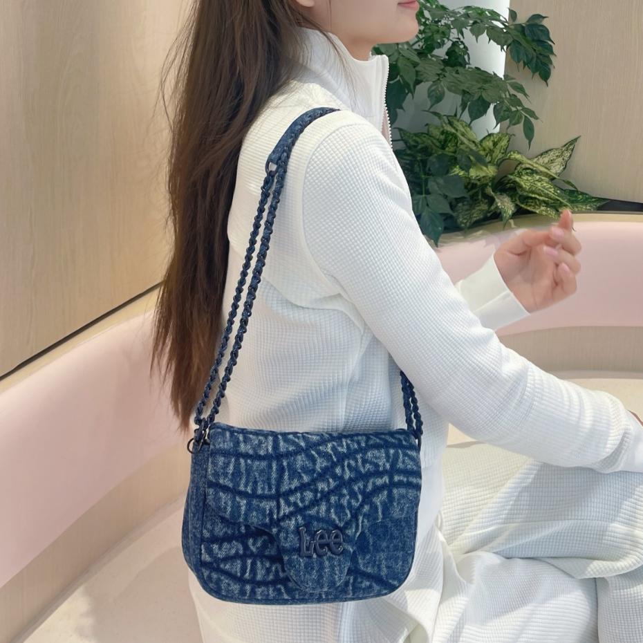 New Lee Denim Shoulder Bag Crossbody Bag Regular Women's Vintage Indigo LE240102M-523