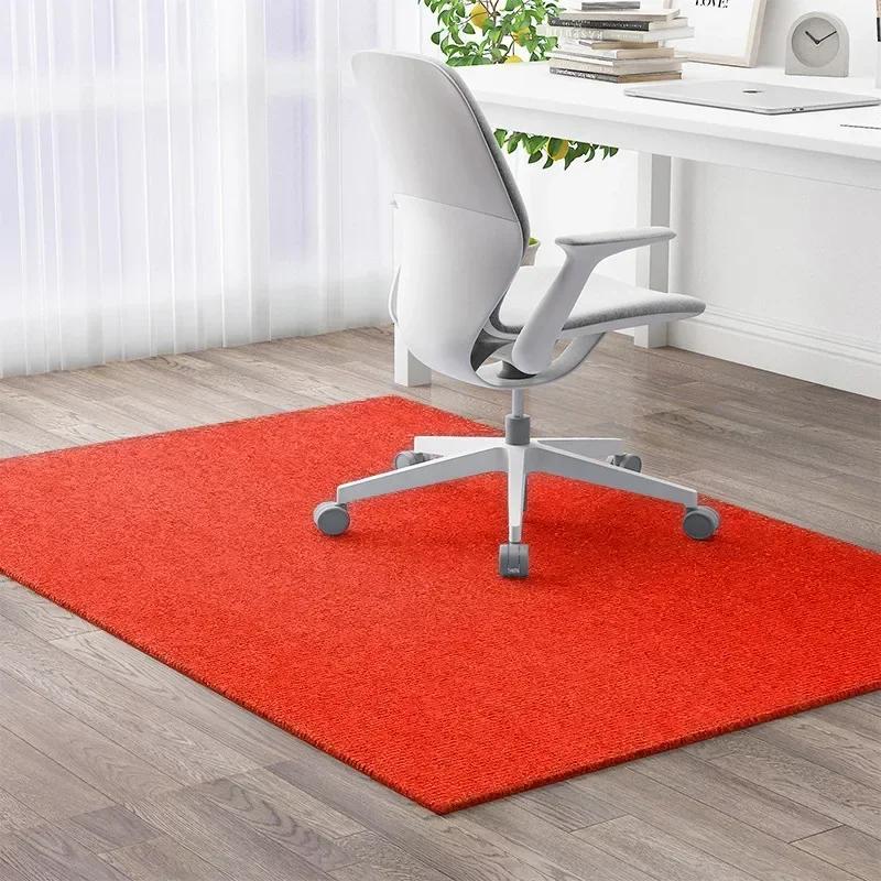 Non-Slip 60x90cm Office Swivel Chair Mat Auto-Adhesive No Mark Floor Protector Carpet for Computer Gaming Chairs Home Decorative