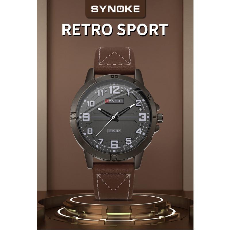 Top neue Herren-Quarzuhr mit Armband, Studentenuhr, Sport, Retro-Modedesign, Herren-Digitaluhr mit großem Zifferblatt