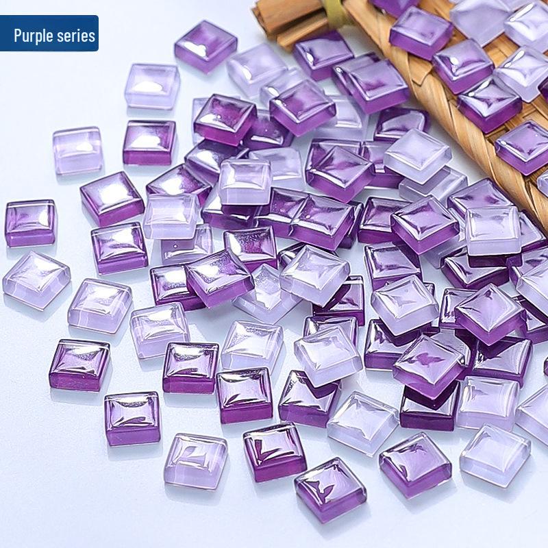 450pcs 1cm Colorful Crystal Glass Mosaic Tiles for Creative DIY Children's Art