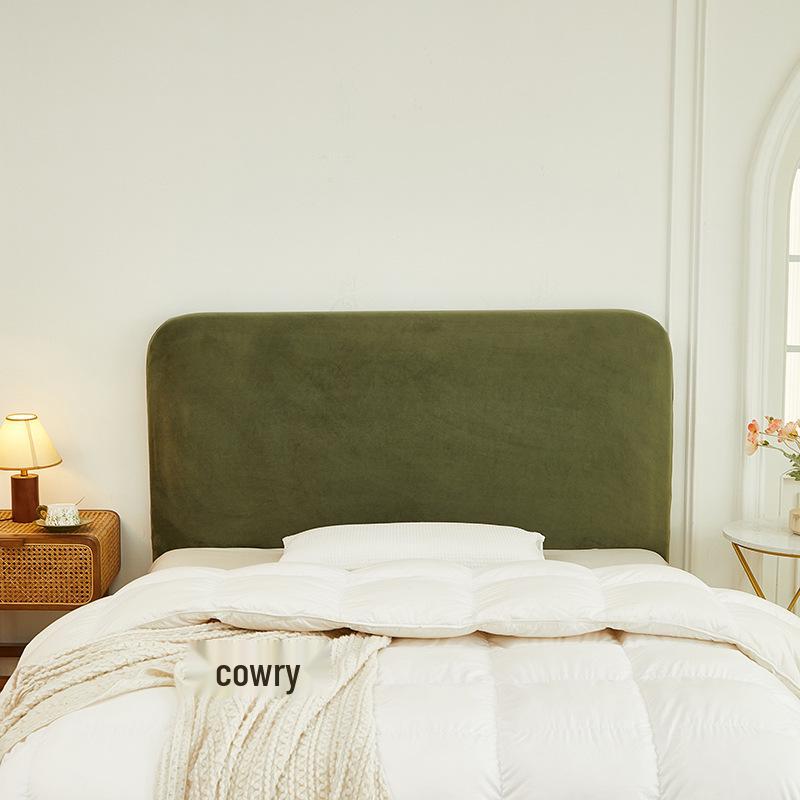 Husă moale de catifea cu culoare solidă, antiderapantă pentru tăblia patului: Senzație de nor, Elastic și Rezistent la praf