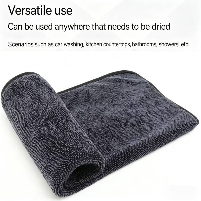 Braided Towel For Car Washing Absorbent Double Layer Water Wipe For Detailing And Outdoor Use