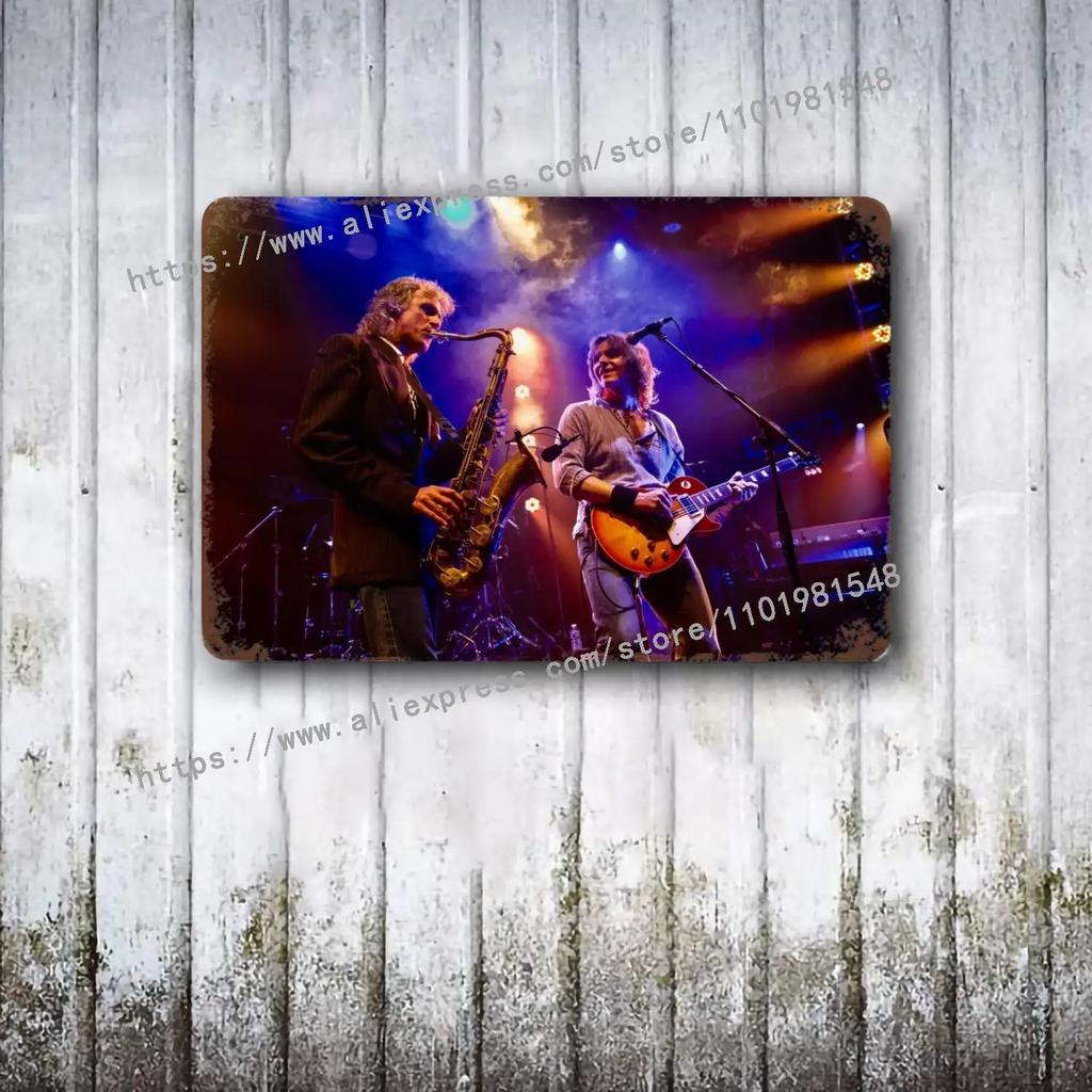 Dire Straits Band Metall Deko Poster Vintage Blechschild Metallschild Dekorative Plakette für Pub Bar Man Cave Club Wanddekoration