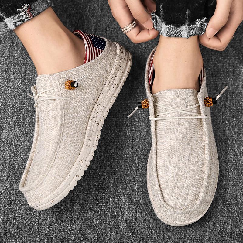 39-48 Men's Denim Cloth Air-breathable Sports Casual Shoes EVA Ultra-light Convenience Outdoor Lazy Shoes