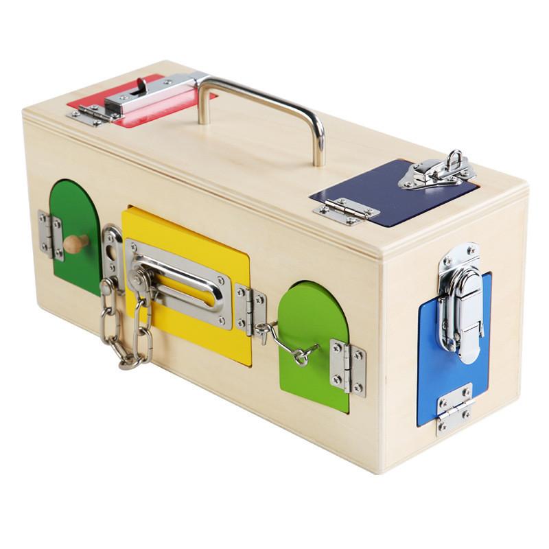 Wooden Toddler Unlock Educational Toy With Montessori Keys For Early Learning