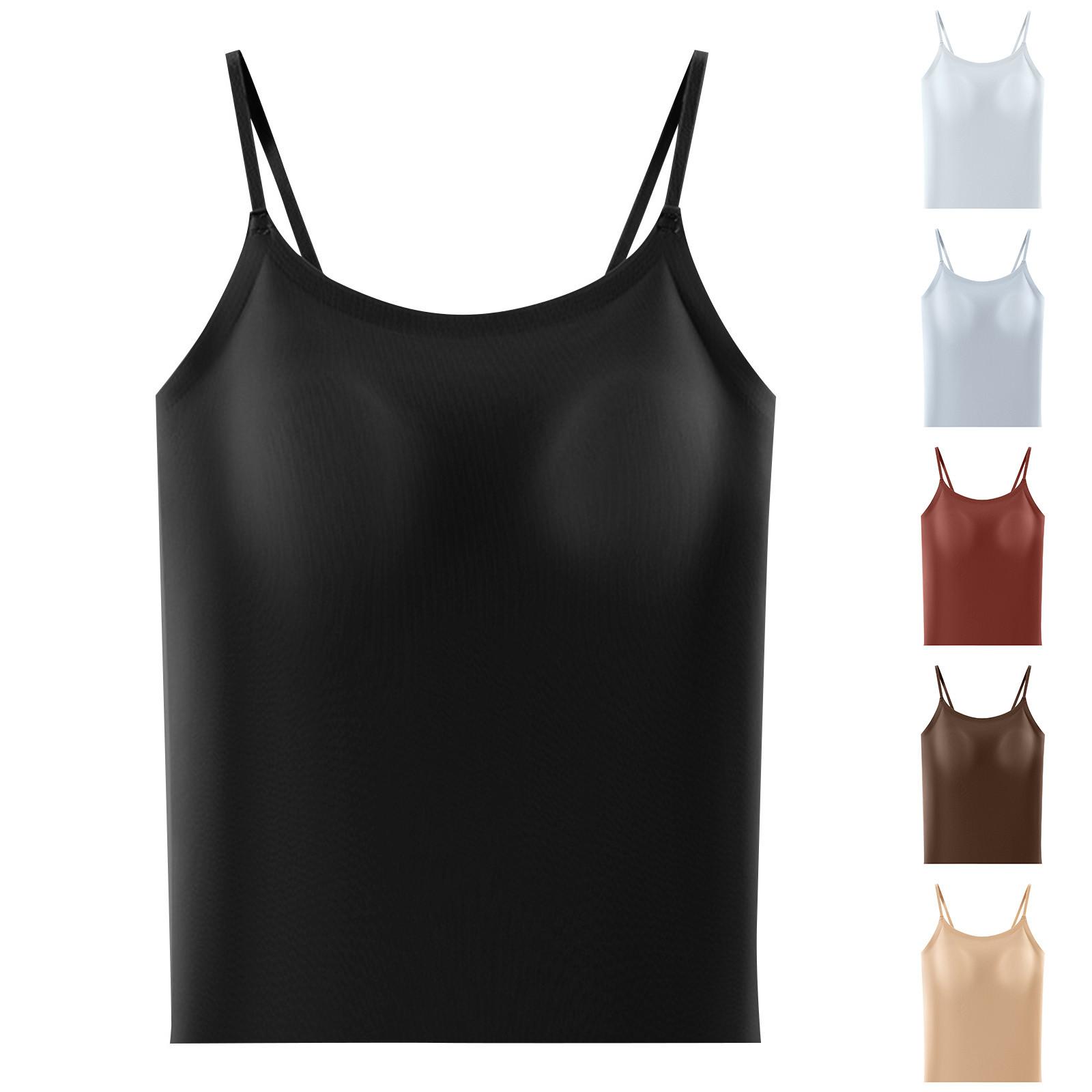 

Women s Solid Color Cup Yoga Bottom Shirt Sports Underwear Vest XL білий