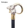 Hvit Gylden Geit Sau Dyr Spaserstokk Dekorativ Cospaly Vintage Party Fasjonabel Spaserstokk Halloween Crosier 91 cm