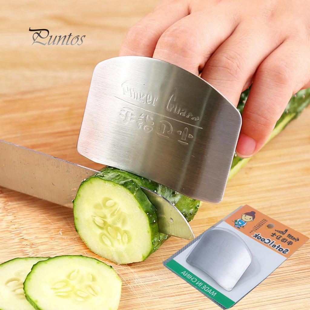 Clean Products Kitchen Hand Finger Protector Guard Stainless Steel Chop Slice Shield Cook Tool
