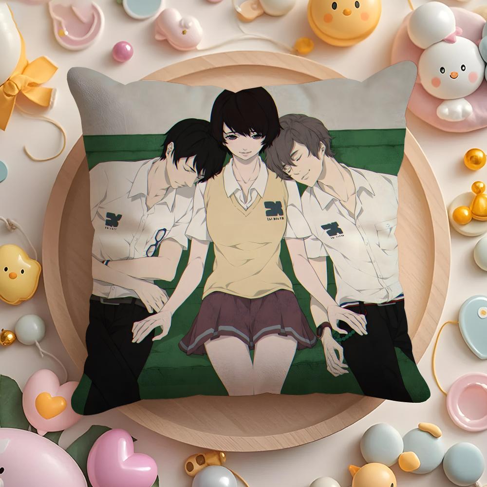 Anime Z-ankyou No T-Terror Cushion Cover Home & Car Multi-Scene Pillow Cover - Reversible, Soft & Durable for Daily Use