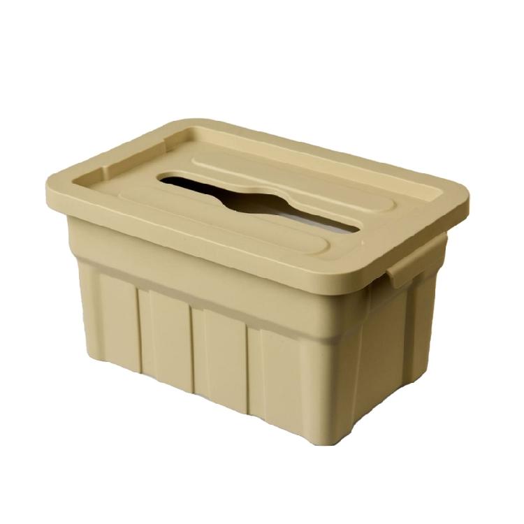 Unqiue Retro Tissue Box Organizers Spring Assisted Lift Mess Release Desktop Storage Solution Desktop Tissue Container