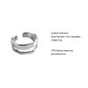 ANENJERY Charming Irregular High Polish Wave Rings Gold Open Rings Jewelry For Women Party Gifts S-R513