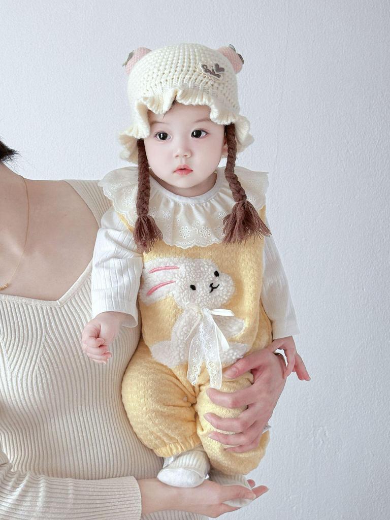 Handmade Baby Romper Set: Cute Embroidered Overalls for Girls & Boys