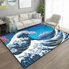 Great Wave Carpet Mat Rug Starry Night Ukiyo-e Japanese Art Fusion Home Decoration Floor Mat Carpets Living Room Bedroom Decor