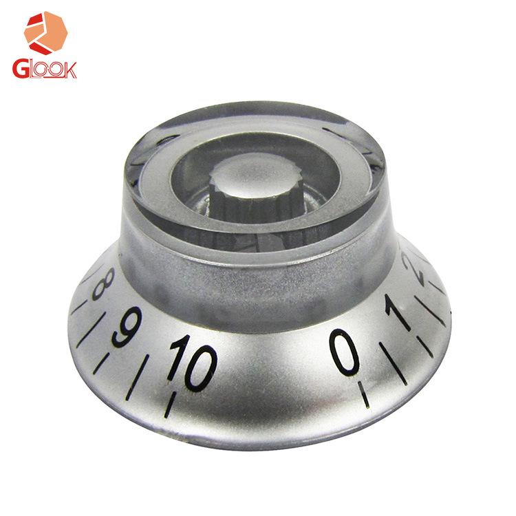 Ensemble de boutons transparents EPI Bass Volume et Tone Flying Saucer pour Guitares