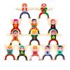 Kinder-Stapel-Balance-Bausteine-Spiel inklusive 16 Cartoon-DIY-Aufklebern und -Figuren, Lernspielzeug für Kinder, Geschenk ab 3 Jahren