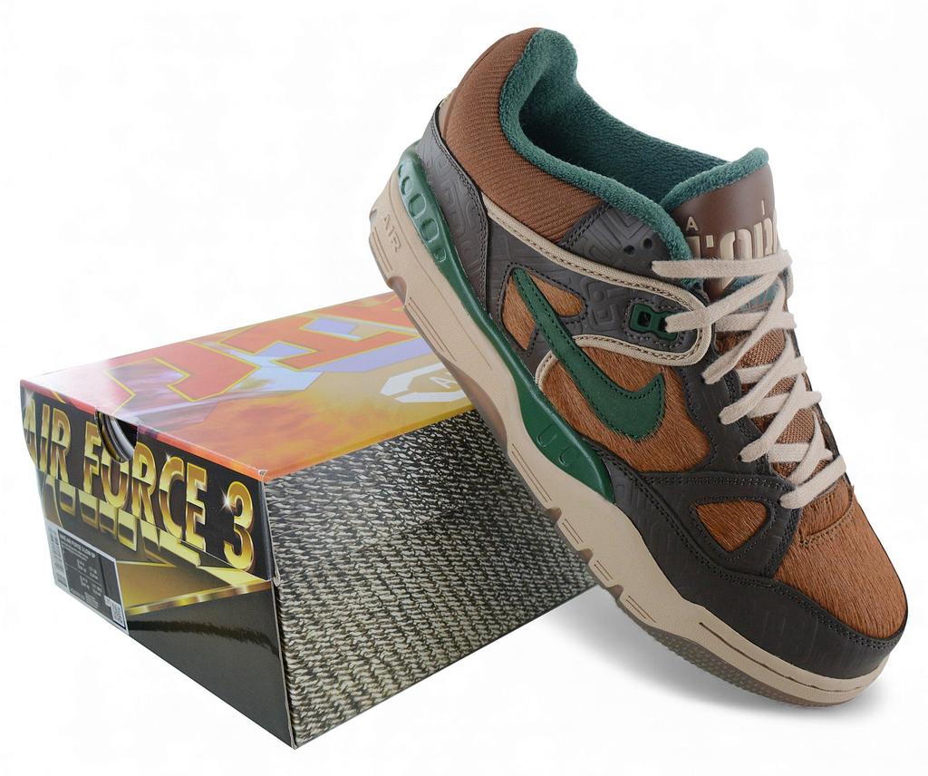 Nike X NIGO - Air Force 3 Low SP - Herren Sneakers Schuhe Braun HQ0260-201 ORIGINAL