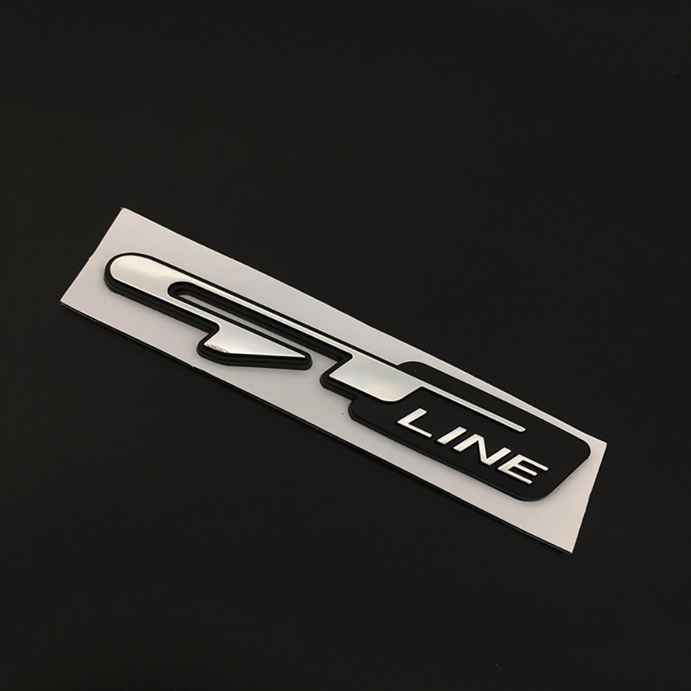 3D Chrome Car Letters GT Line Sticker Emblem Logo For Ceed Picanto K5 Stonic Optima Sportage GT Line Badge Decal Accessories